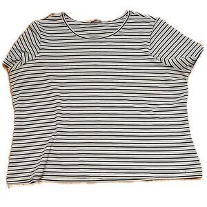 3X Women's Calvin Klein black and white striped shirt